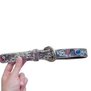 VINTAGE 80S ELITE CALIFORNIA campy funky quirky gem belt s/m